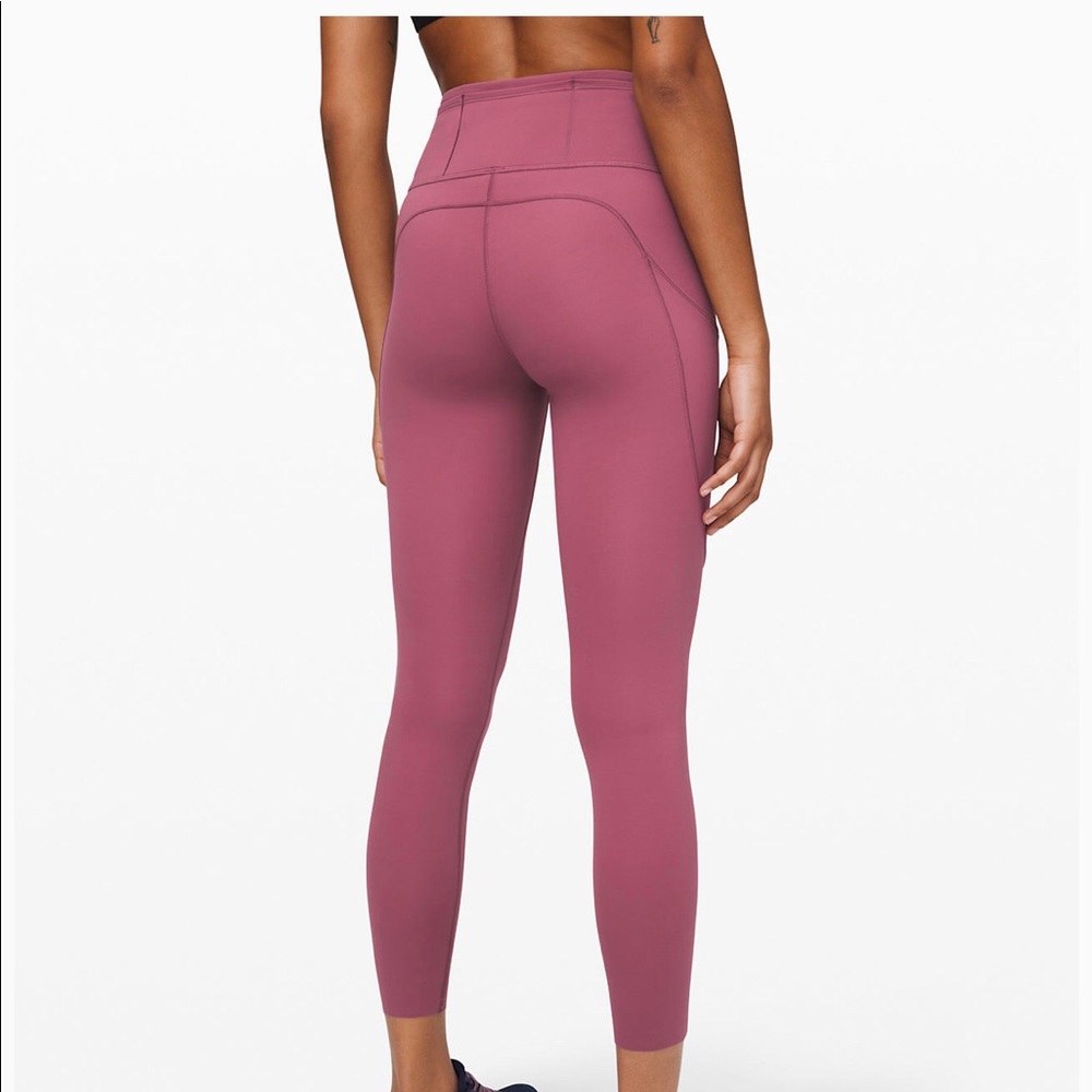 Lululemon Ready to Race Dusty Pink crop